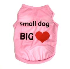 Hihaton paita Small Dog Big Heart | Roosa | Koot: XS-S, L
