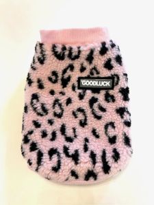 Pehmeä Teddy-Liivi | Rosa Leopard | Koko: XL