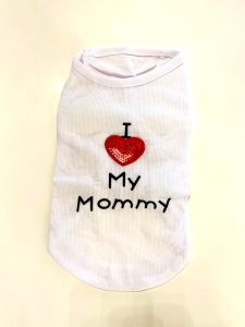 Hihaton paita I Love My Mommy White | Koot: S-L