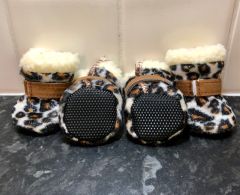 Suojatossut Bling Bling Leopard | Teddyvuori-Tossut | Koko: XL | 4 kpl