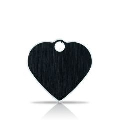 Nimilaatta Classic Heart Black & Silver