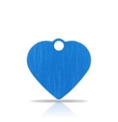 Koiran Nimilaatta | Kissan Nimilaatta | Classic Heart Blue & Silver