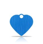 Koiran Nimilaatta | Kissan Nimilaatta | Classic Heart Blue & Silver