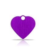 Koiran Nimilaatta | Kissan Nimilaatta | Classic Heart Lila & Silver