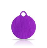 Nimilaatta Koiralle tai Kissalle | Classic Circle Lila & Silver