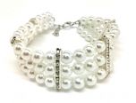 Koiran ja Kissan Kaulakoru | Pearl with Diamond Queen | Koot: M-L