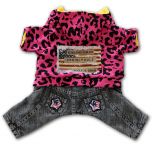 Koiran Vaatteet | Koiran Haalari Pink Leopard | Pehmoinen Fleece-vuori