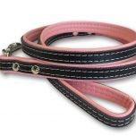 Koiran Talutin Pink & Black | Kissan Talutin | Kevyt, Taipuisa, Nahkainen Talutushihna