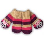 Koiran Sukka Retro Pink Vintage | Liukuestesukat Koiralle | Pehmoiset Retro-Frotee Jarrusukat