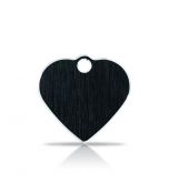 Nimilaatta Classic Heart Black & Silver