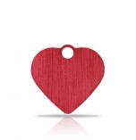 Nimilaatta Classic Heart Red & Silver | Hopeareunainen Punainen