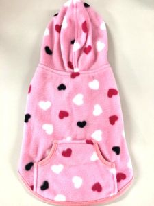 Huppari Fleece Pink Heart | Koot: L