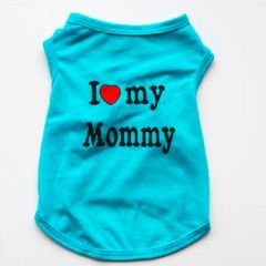 Hihaton paita I Love My Mommy Blue | Koot: S-XXL
