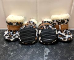 Suojatossut Bling Bling Leopard | Teddyvuori-Tossut | Koot: M-XL | 4 kpl