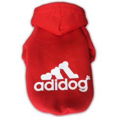 Koiran Vaatteet | Koiran Huppari | Adidog 3 Bones Red | Sporttiselle koiralle