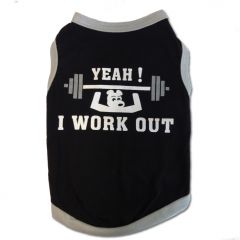 Yeah I Workout | Musta Paita Koiralle | Hihaton Paita Koiralle 