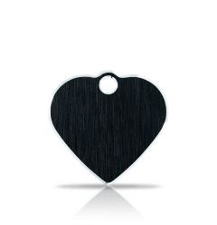 Nimilaatta Classic Heart Black & Silver