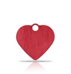 Nimilaatta Classic Heart Red & Silver | Hopeareunainen Punainen | Koot: S,L
