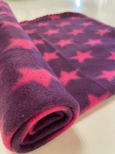 Torkkupeitto | Fleeceviltti Pink Star | 60 x 70cm