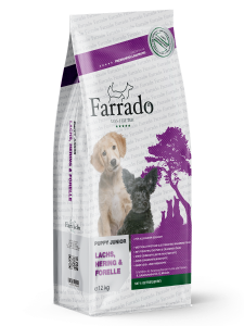 Kuivaruoka FARRADO Puppy Junior Lohi, Silli ja Taimen, viljaton 4kg