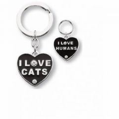 Charmkoru I Love Humans ja avaimenperä I Love Cats | DiivaDog.fi
